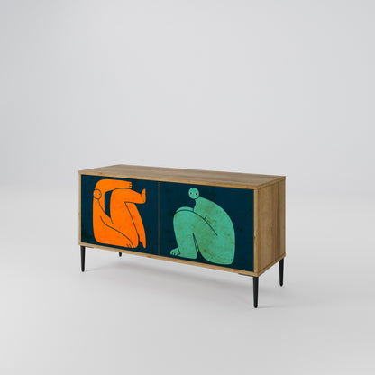 TOGETHER BUT SEPARATELY Compact 2-Door TV Cabinet