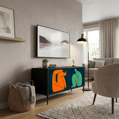 TOGETHER BUT SEPARATELY Compact 2-Door TV Cabinet