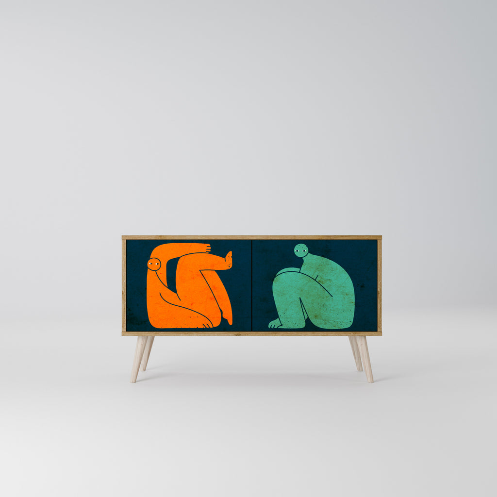 TOGETHER BUT SEPARATELY Compact 2-Door TV Cabinet