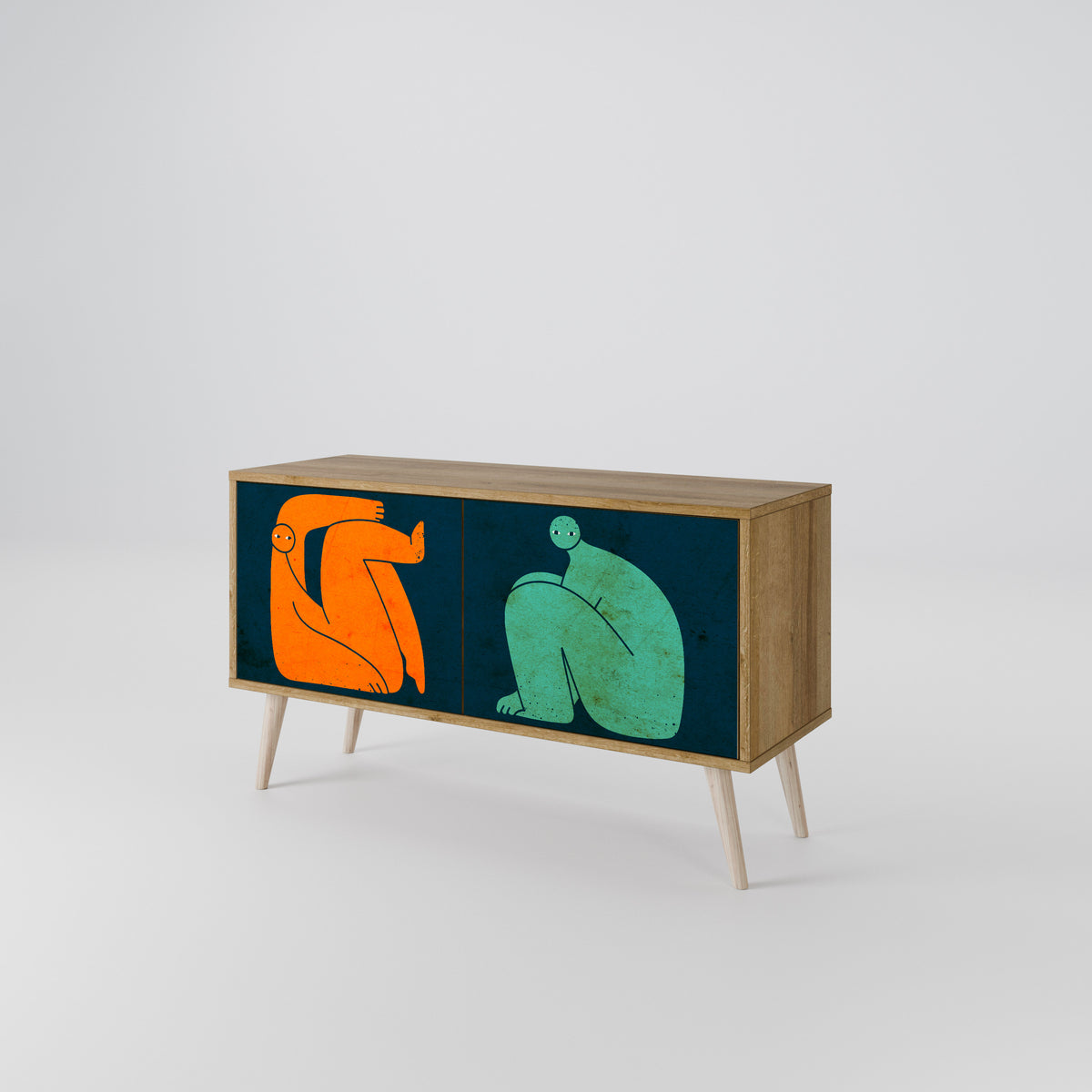 TOGETHER BUT SEPARATELY Compact 2-Door TV Cabinet