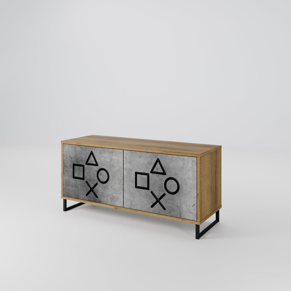 GAMER CHOICE Compact 2-Door TV Cabinet