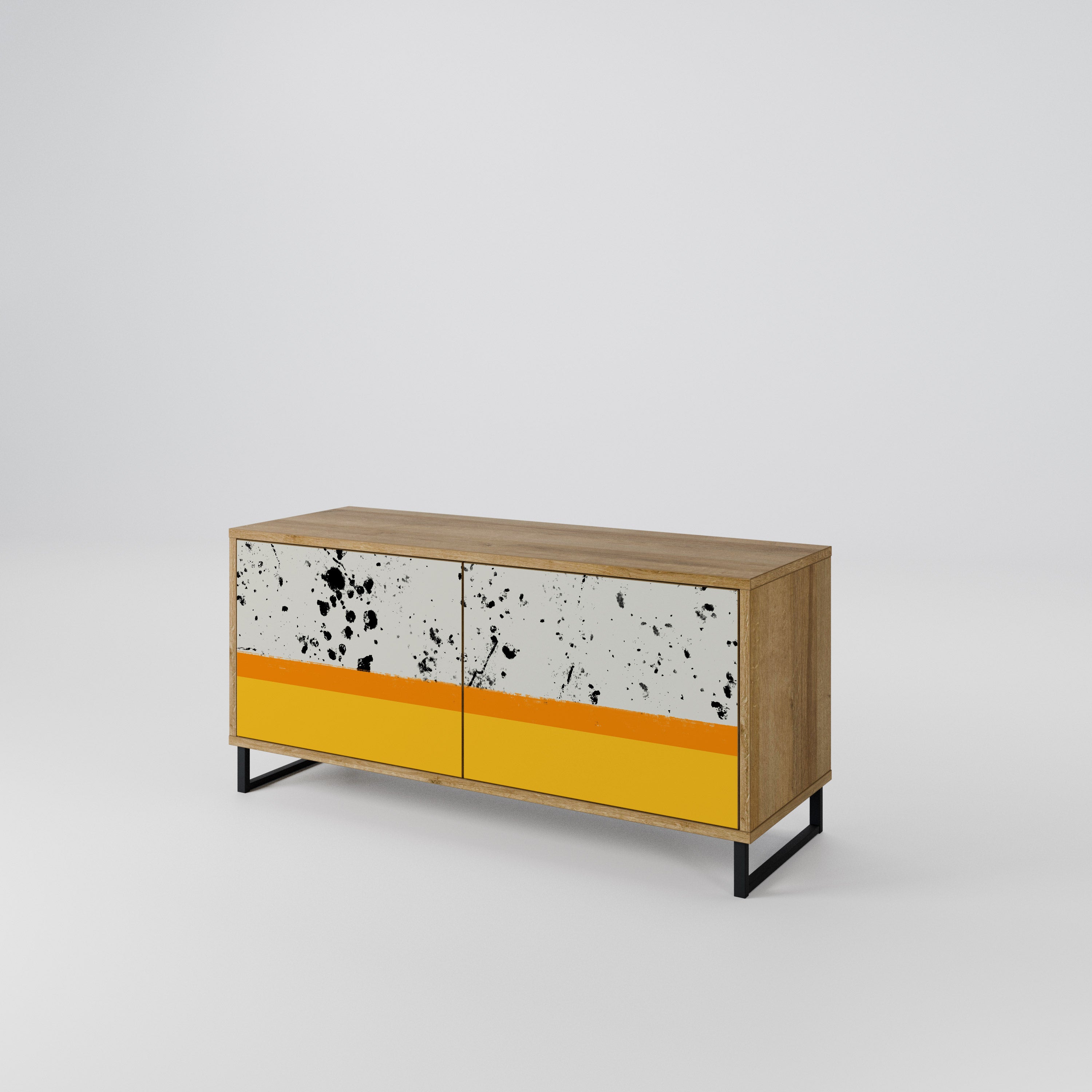 DYED BY ORANGE Συμπαγές έπιπλο τηλεόρασης 2-θυρών