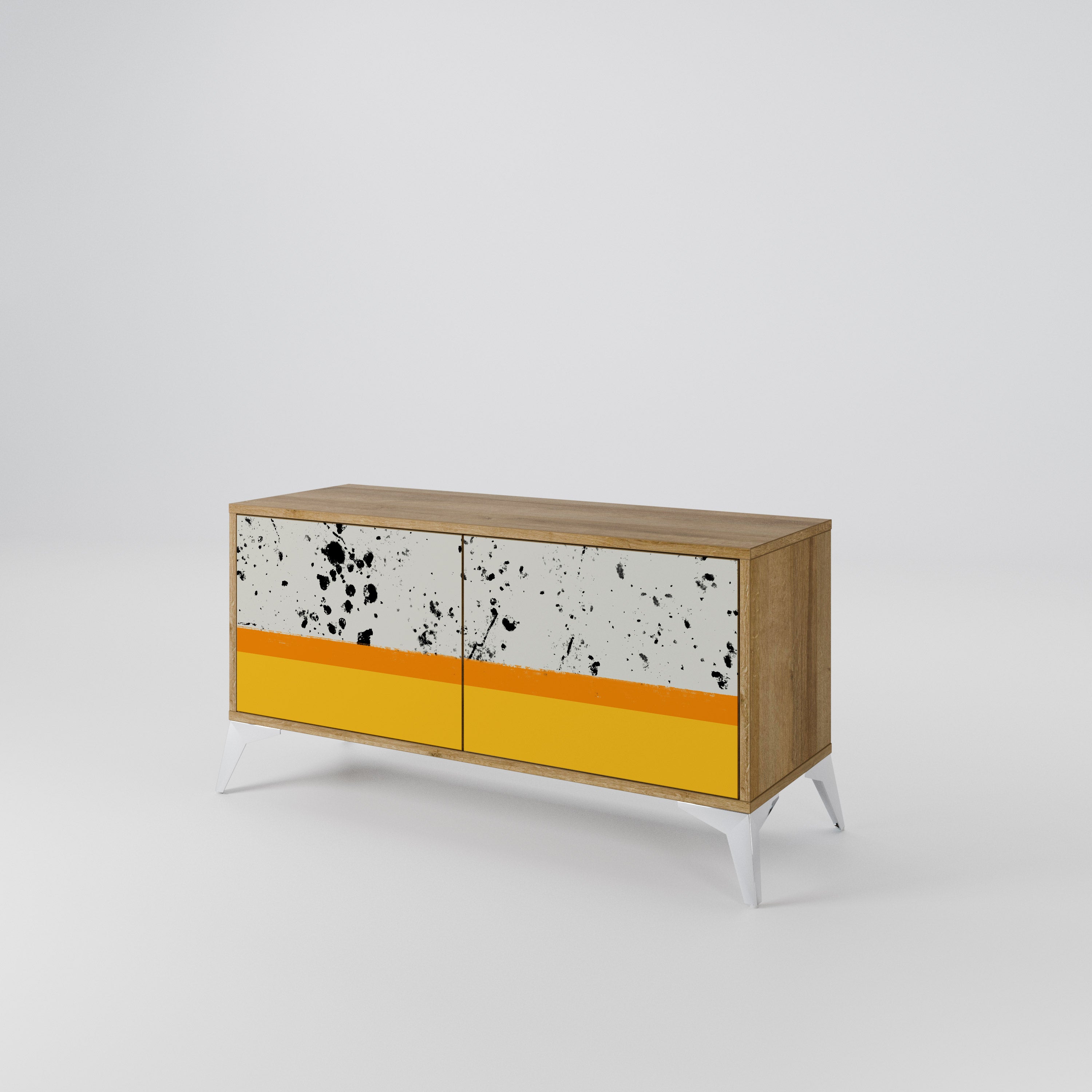 DYED BY ORANGE Συμπαγές έπιπλο τηλεόρασης 2-θυρών