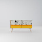 DYED BY ORANGE Compact 2-Door TV Cabinet