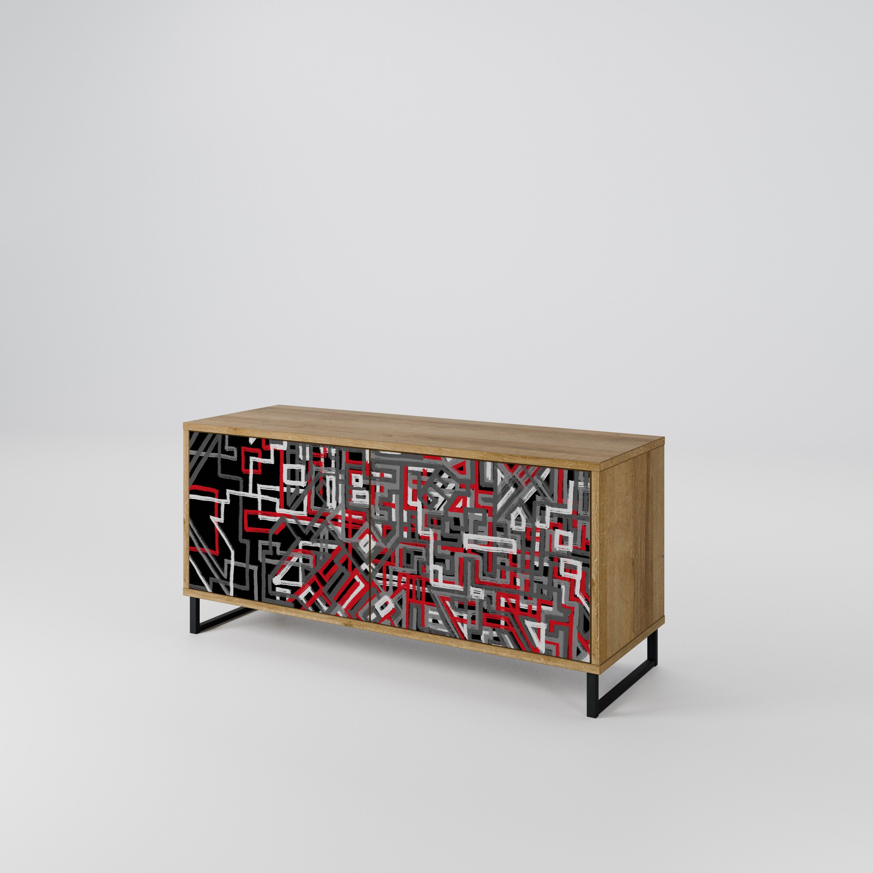 BROKEN LINES Συμπαγές έπιπλο τηλεόρασης 2-θυρών