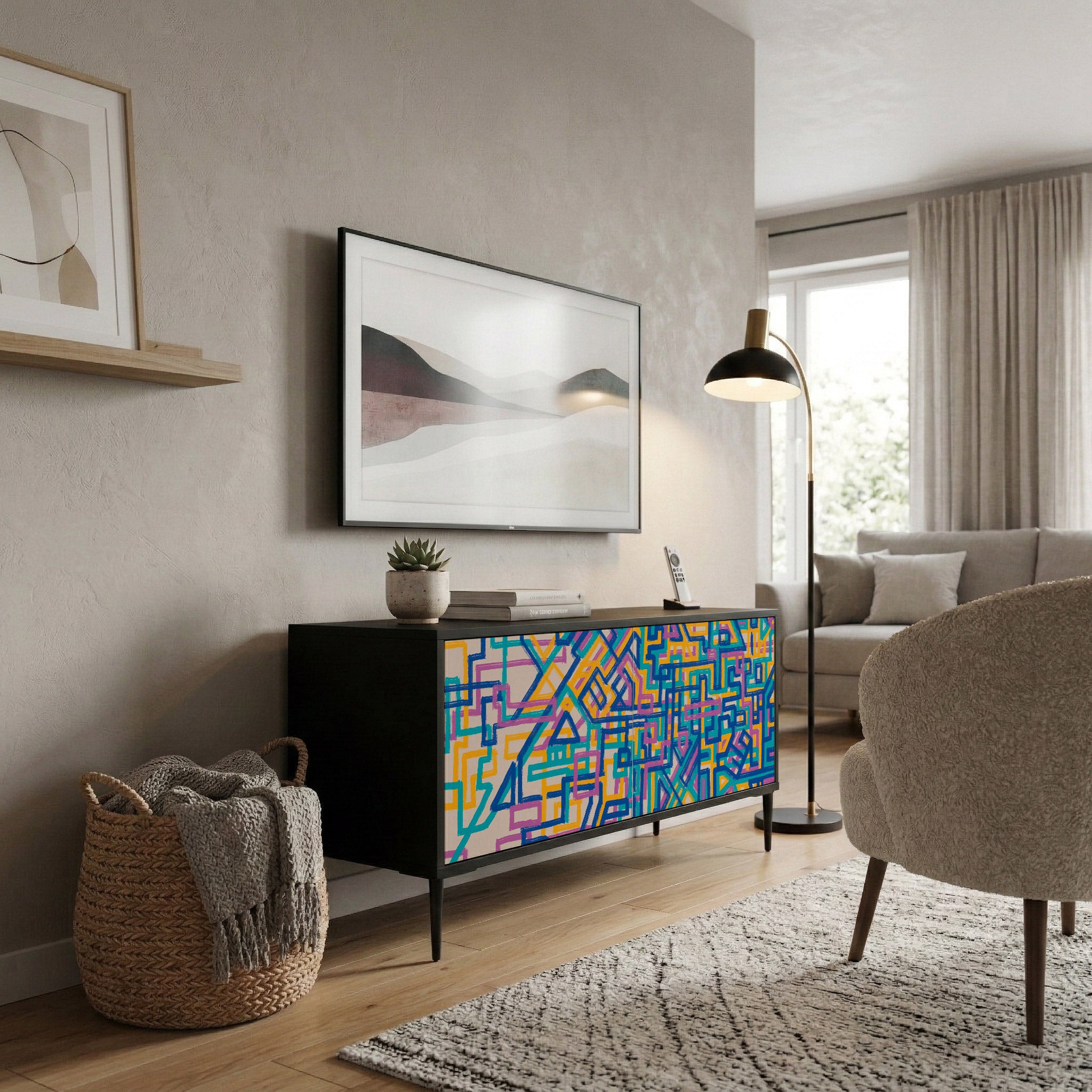 MEMORIES MAP Συμπαγές έπιπλο τηλεόρασης 2-θυρών