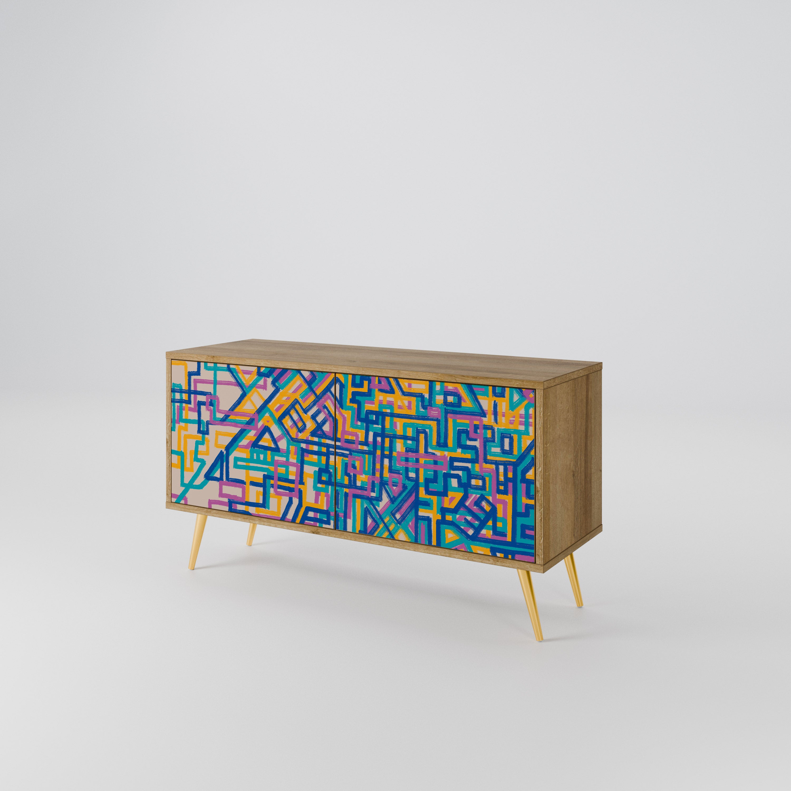 MEMORIES MAP Συμπαγές έπιπλο τηλεόρασης 2-θυρών