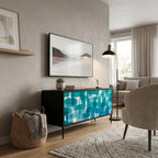 TURQUOISE RECTANGLES Συμπαγές έπιπλο τηλεόρασης 2-θυρών