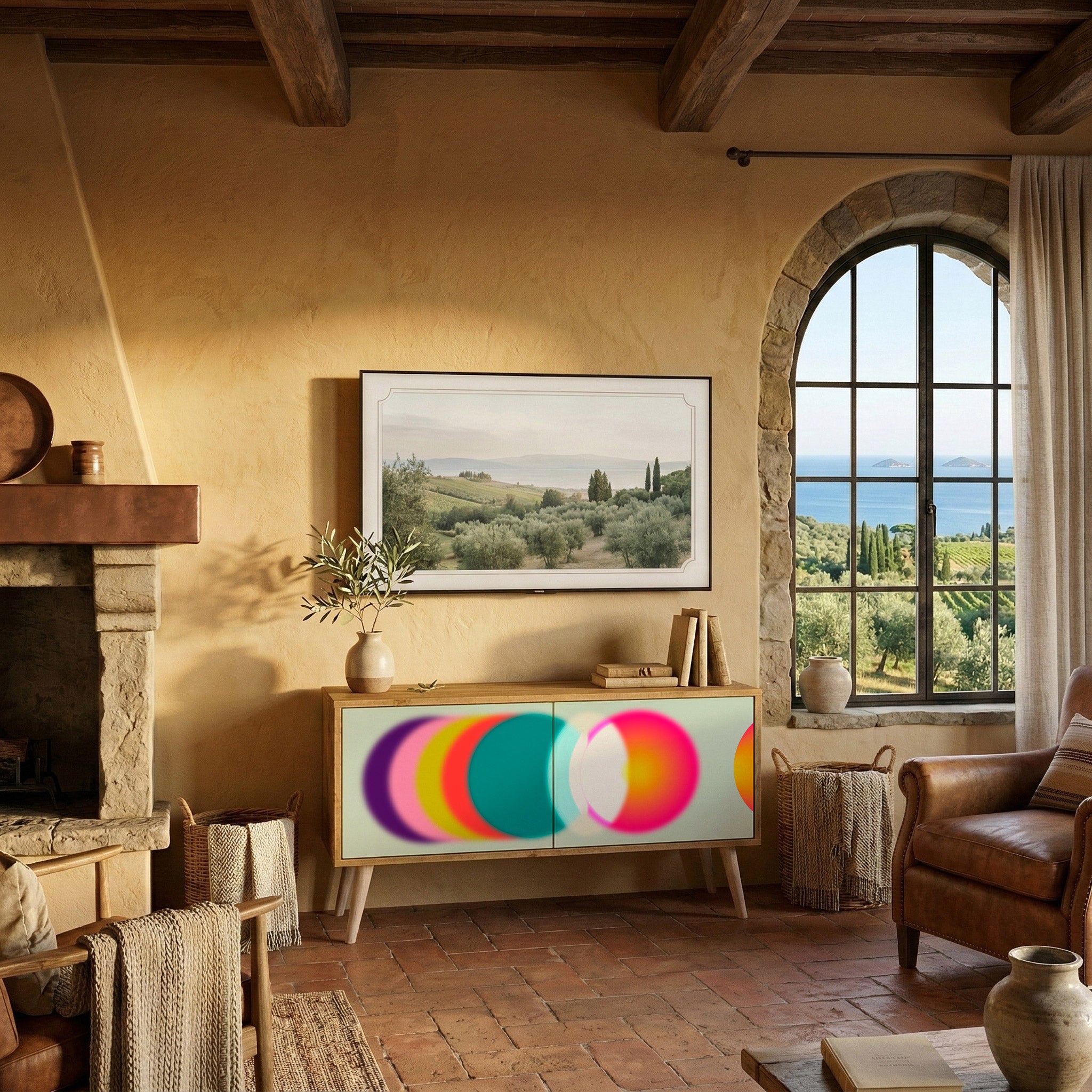 SYMPHONY OF COLORS Συμπαγές έπιπλο τηλεόρασης 2-θυρών