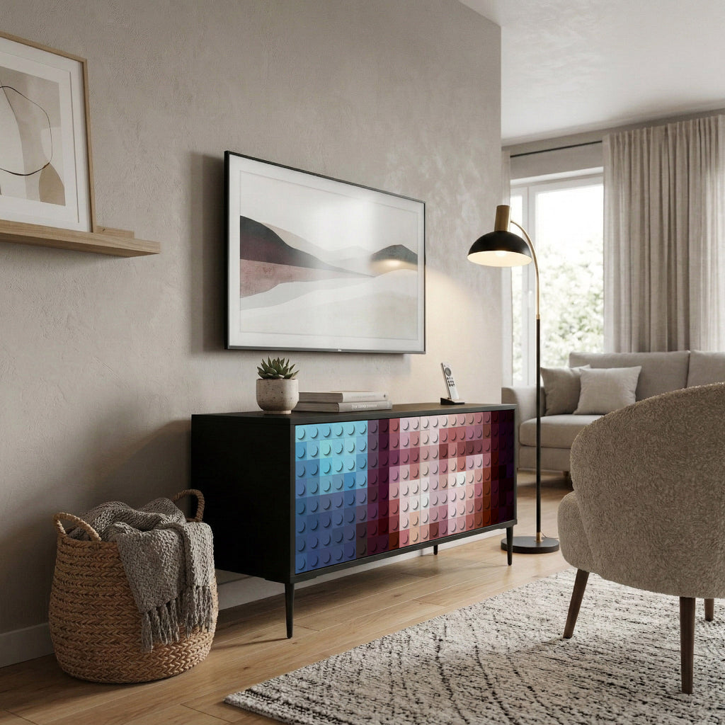 CONSTRUCTIVE ART Compact 2-Door TV Cabinet