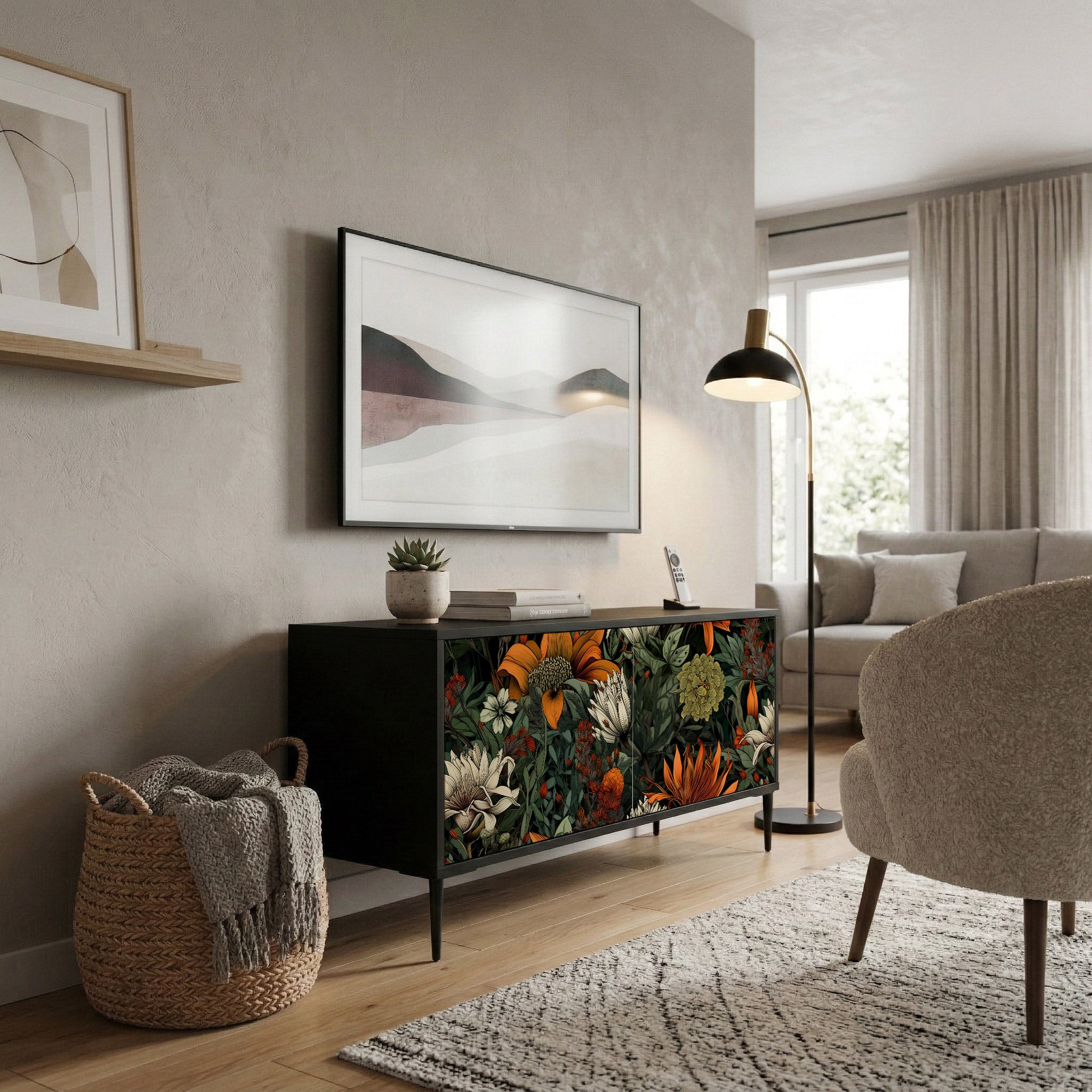 MIDNIGHT SPROUT Συμπαγές έπιπλο τηλεόρασης 2-θυρών