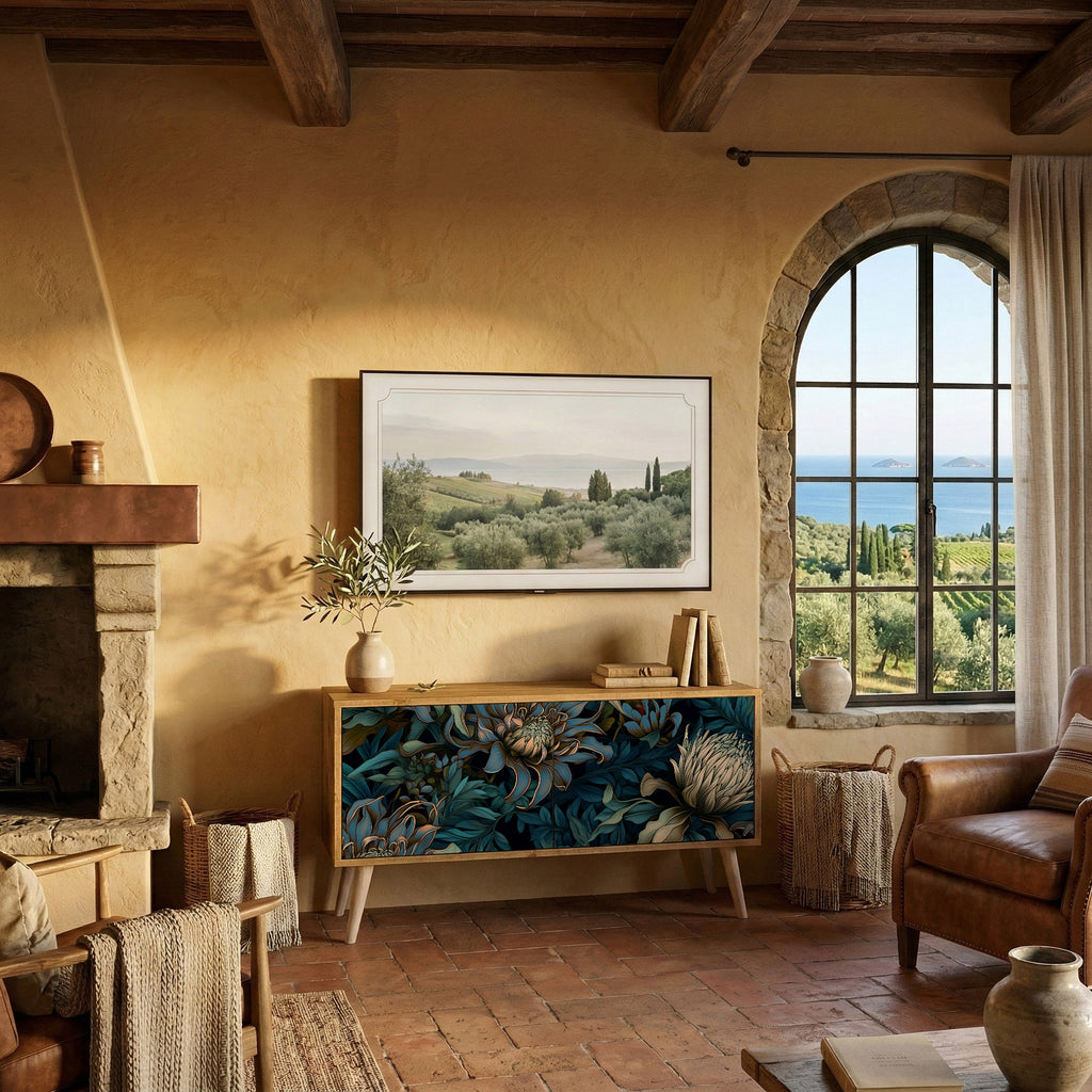 TWILIGHT BLOOM Compact 2-Door TV Cabinet