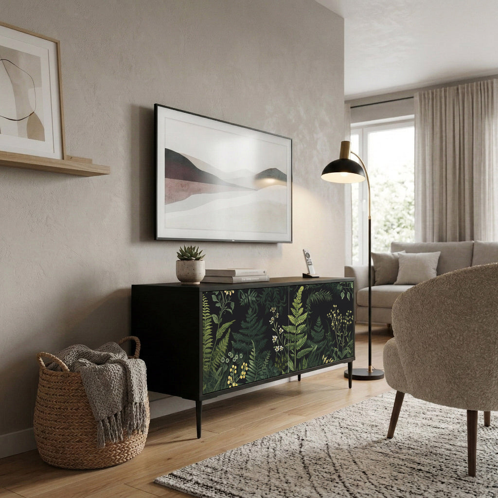 FERN FLOWERS Συμπαγές έπιπλο τηλεόρασης 2-θυρών