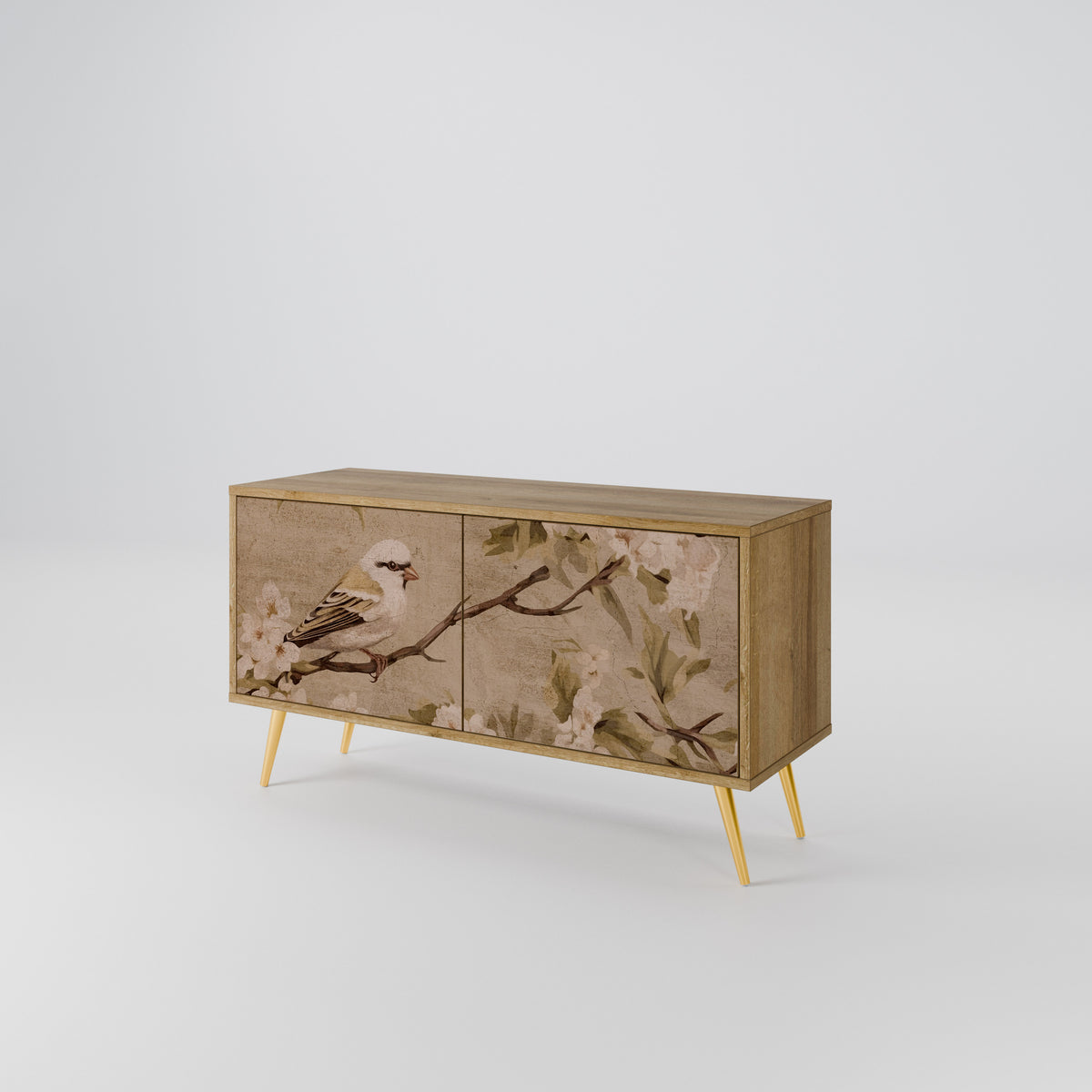 PETAL DISTINGUISH Compact 2-Door TV Cabinet