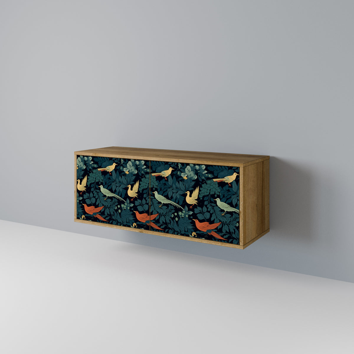 FOWL ORNAMENT Compact 2-Door TV Cabinet