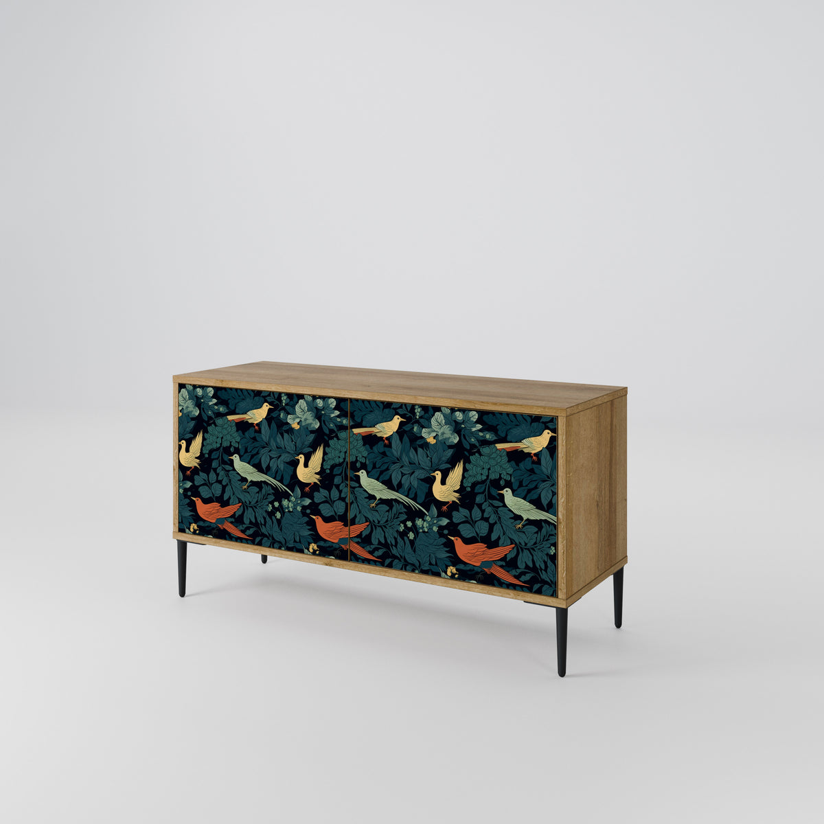 FOWL ORNAMENT Compact 2-Door TV Cabinet