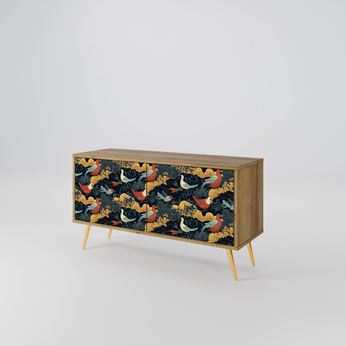FOWLY DAZE Compact 2-Door TV Cabinet