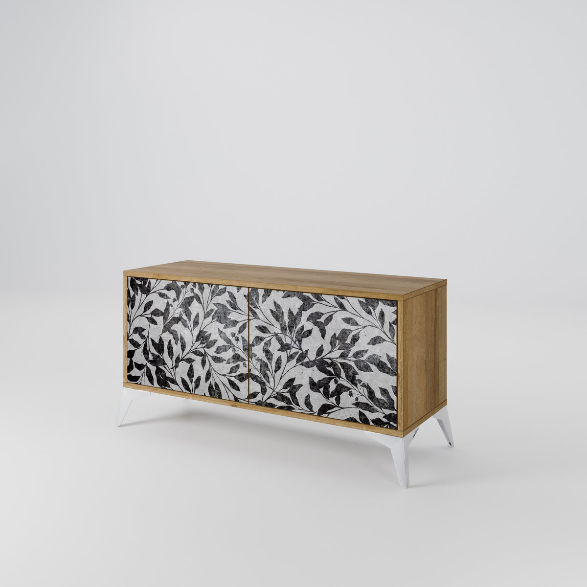 CHARCOAL SPROUT Compact 2-Door TV Cabinet