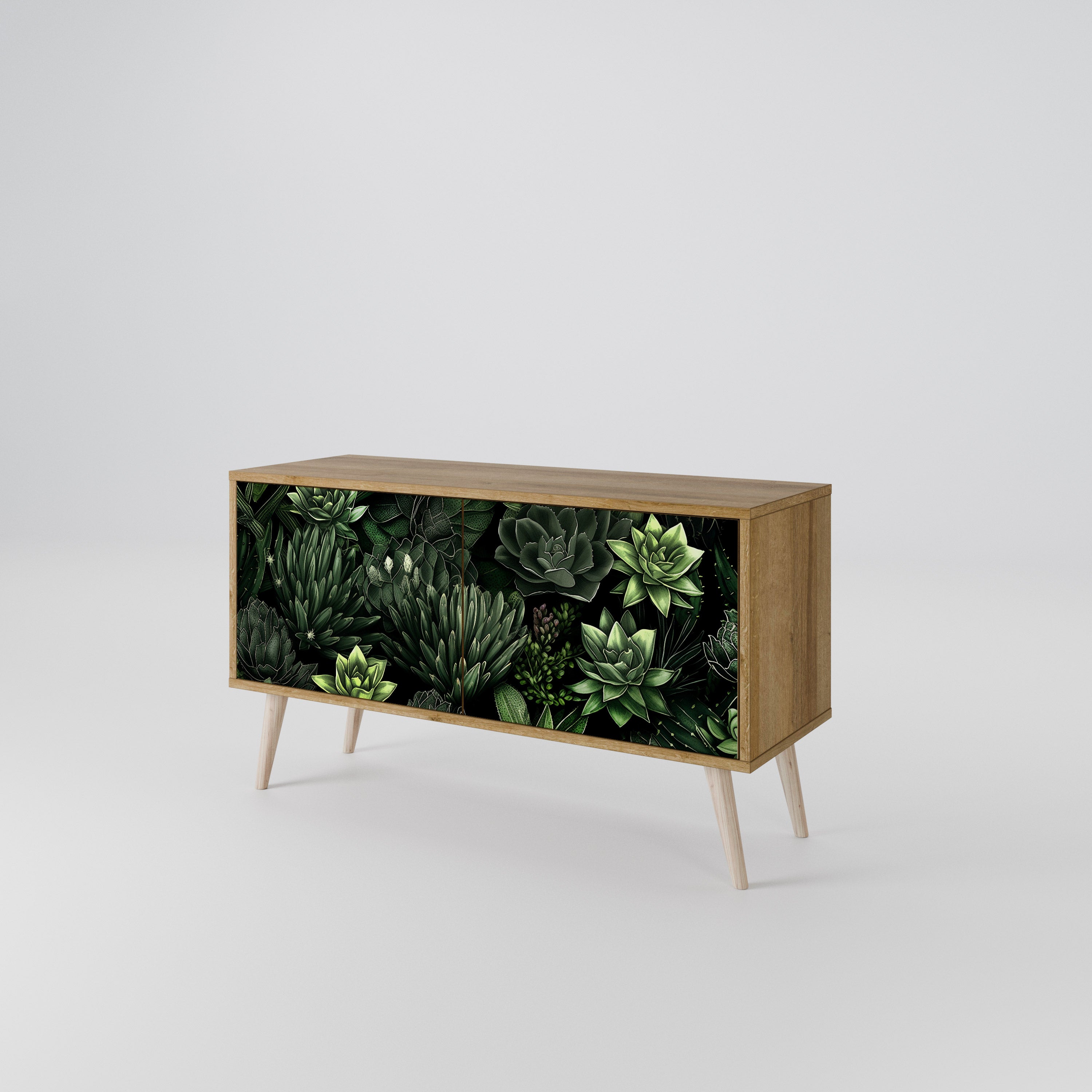 SUCCULENT JUNGLE Compact 2-Door TV Cabinet