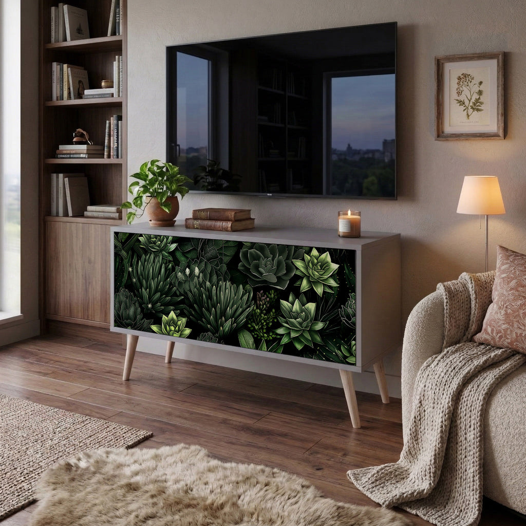 SUCCULENT JUNGLE Compact 2-Door TV Cabinet
