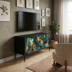 FLORAL SERENITY Compact 2-Door TV Cabinet