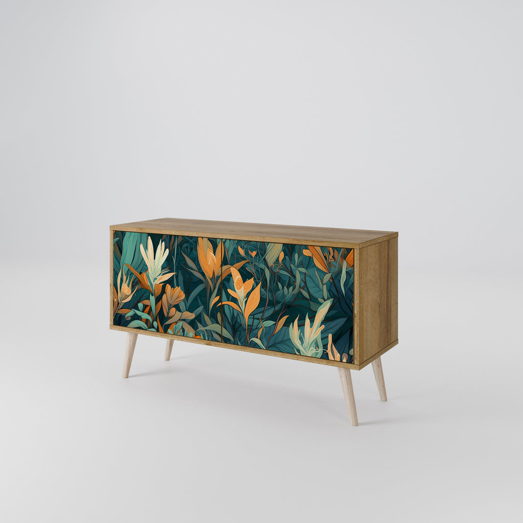 FLORAL SERENITY Συμπαγές έπιπλο τηλεόρασης 2-θυρών