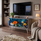MIDNIGHT BLOSSOM Compact 2-Door TV Cabinet