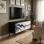 JAPANESE LANDSCAPE Compact 2-Door TV Cabinet