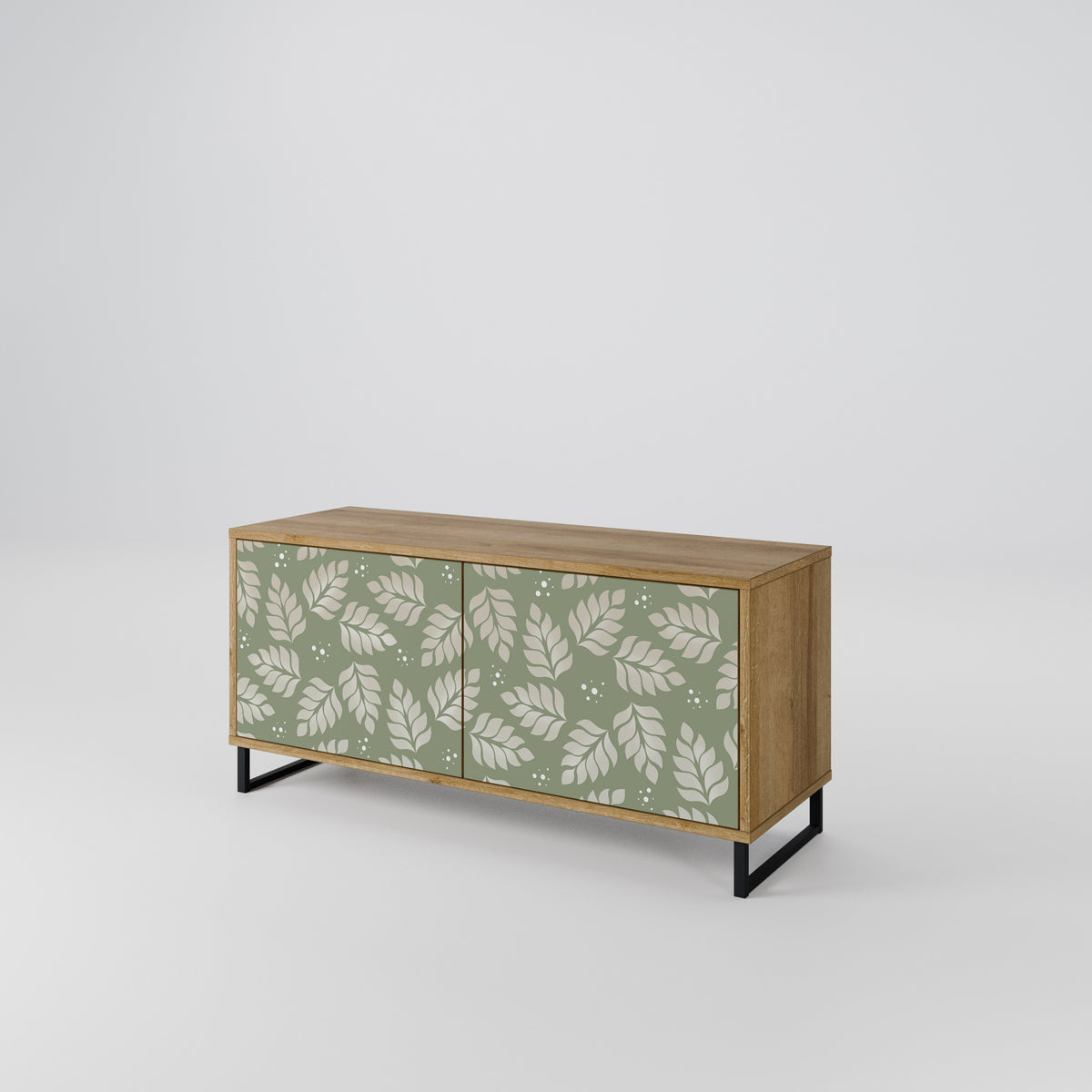 LEAVES ON GREEN Compact 2-Door TV Cabinet