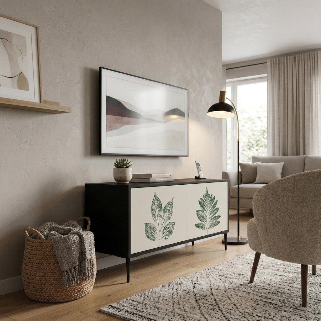 GREEN LEAFY STAMPS Συμπαγές έπιπλο τηλεόρασης 2-θυρών