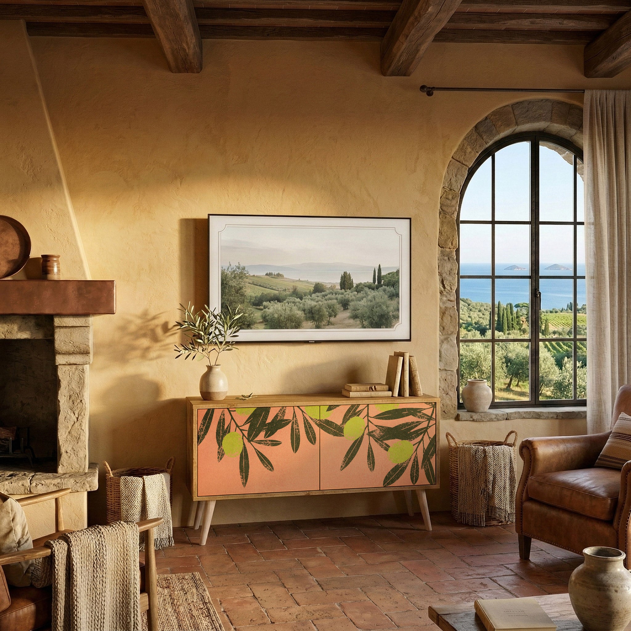 JUICY OLIVES Συμπαγές έπιπλο τηλεόρασης 2-θυρών