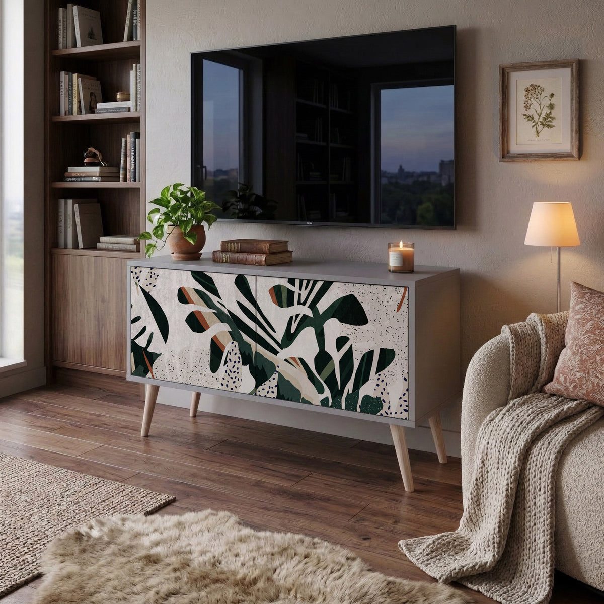 VERDURE FORMATION Compact 2-Door TV Cabinet
