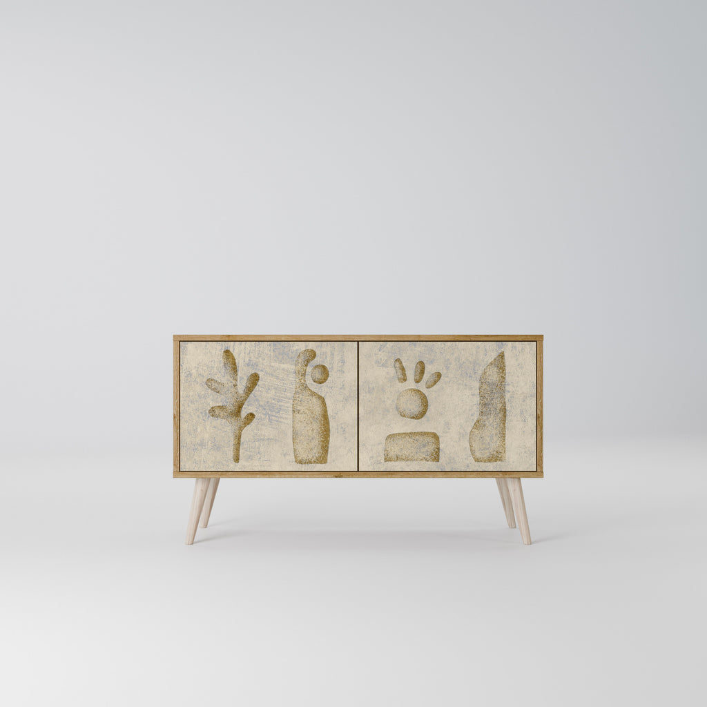 SAND SCULPTURES Compact 2-Door TV Cabinet