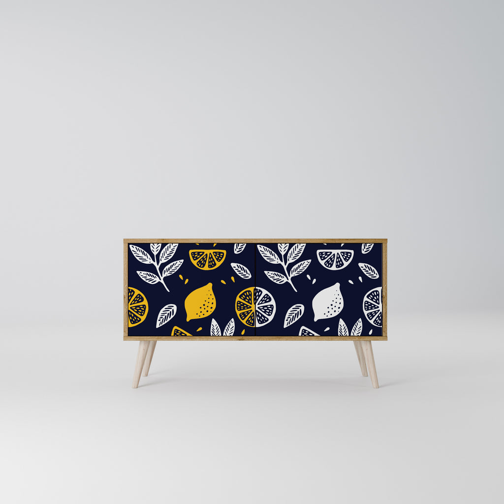 CITRUS BLACK AND WHITE Συμπαγές έπιπλο τηλεόρασης 2-θυρών