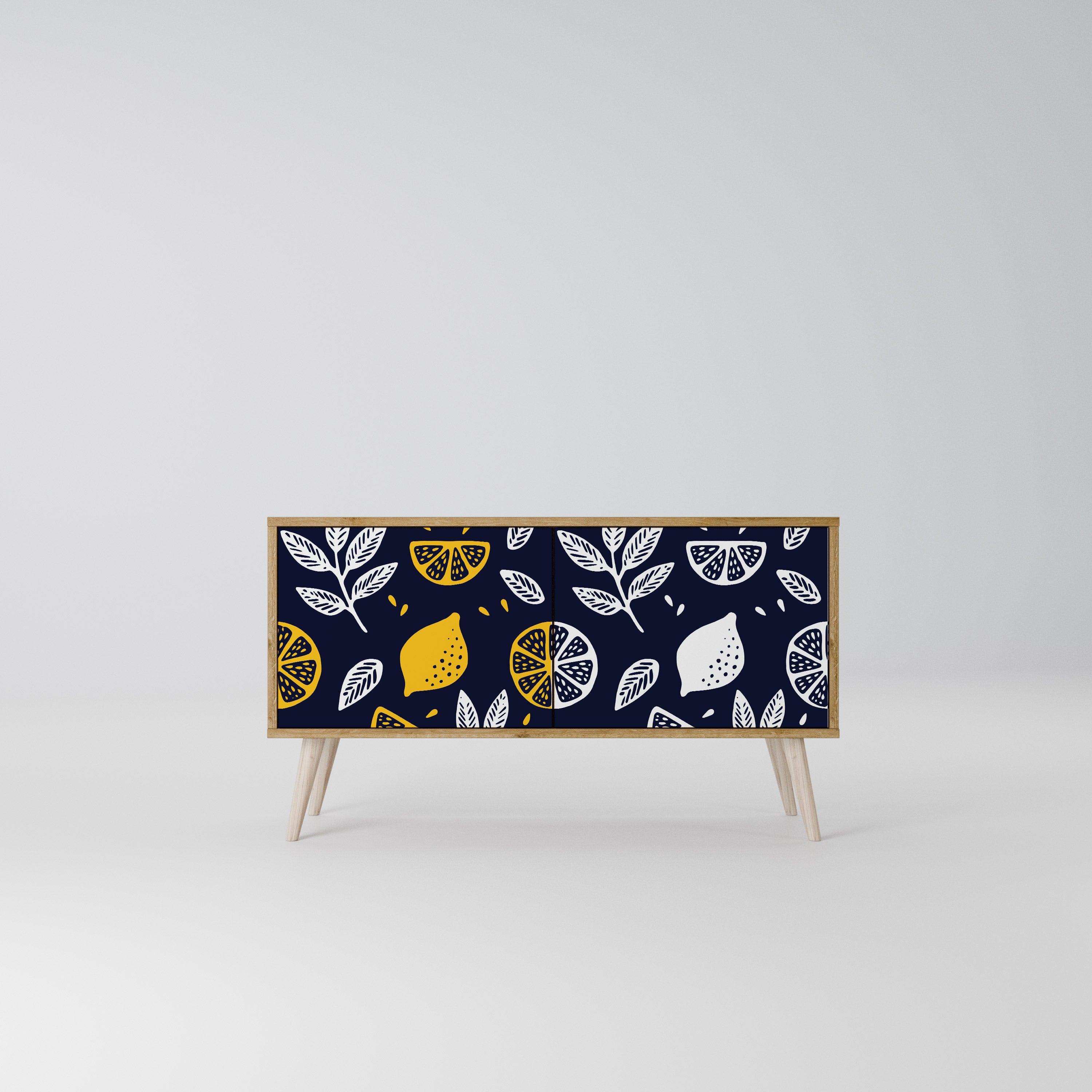 CITRUS BLACK AND WHITE Συμπαγές έπιπλο τηλεόρασης 2-θυρών