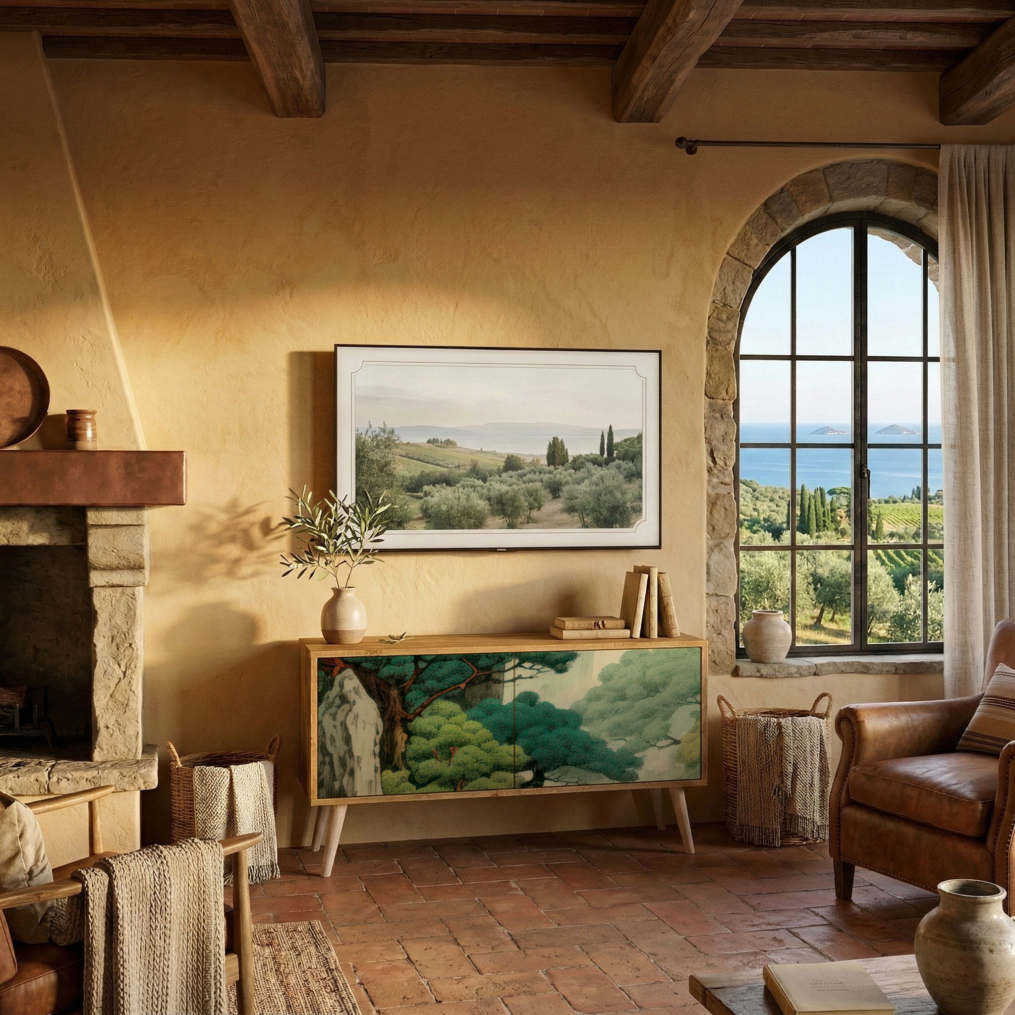 VERDURE ABYSS Συμπαγές έπιπλο τηλεόρασης 2-θυρών