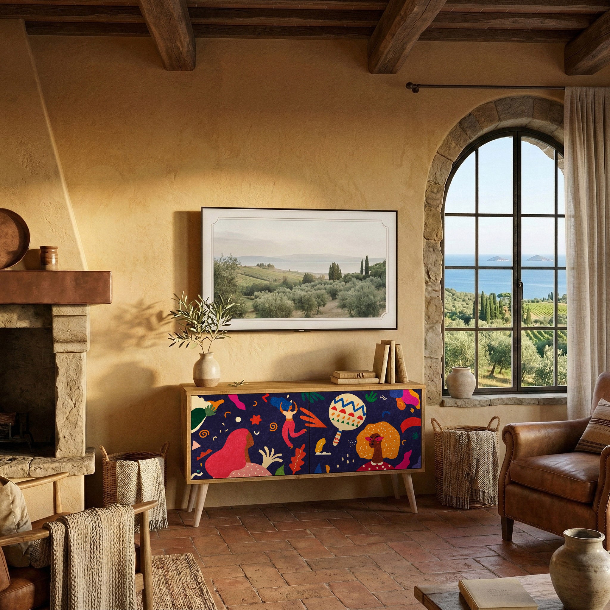 FESTIVE PLEASURES Συμπαγές έπιπλο τηλεόρασης 2-θυρών