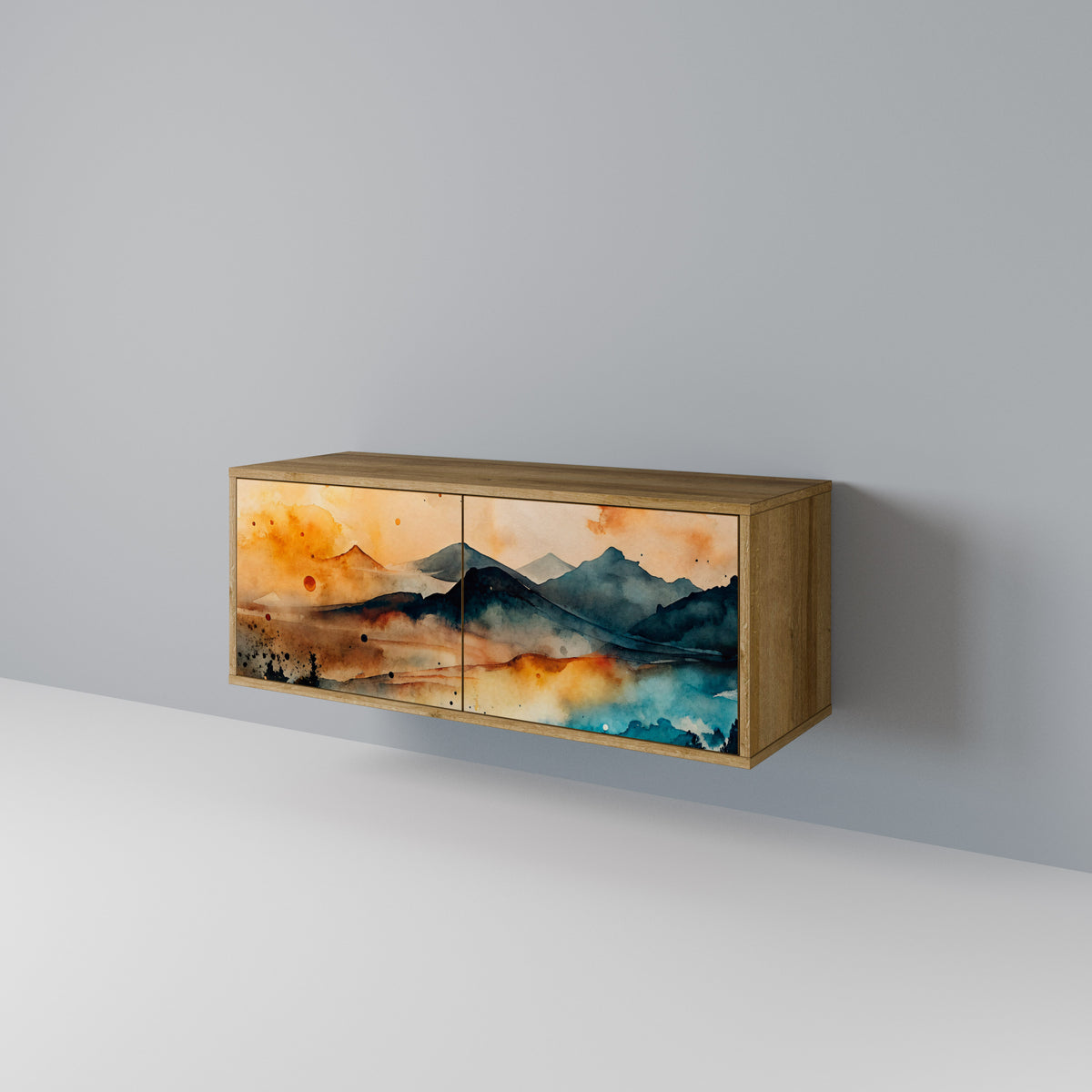 OMINOUS MOUNTAINS Συμπαγές έπιπλο τηλεόρασης 2-θυρών