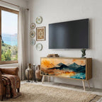 OMINOUS MOUNTAINS Compact 2-Door TV Cabinet