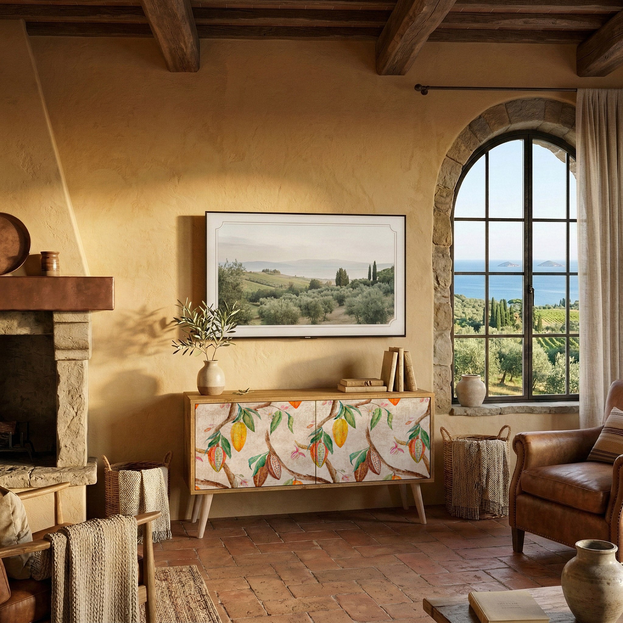 COCOA FRUITS Συμπαγές έπιπλο τηλεόρασης 2-θυρών