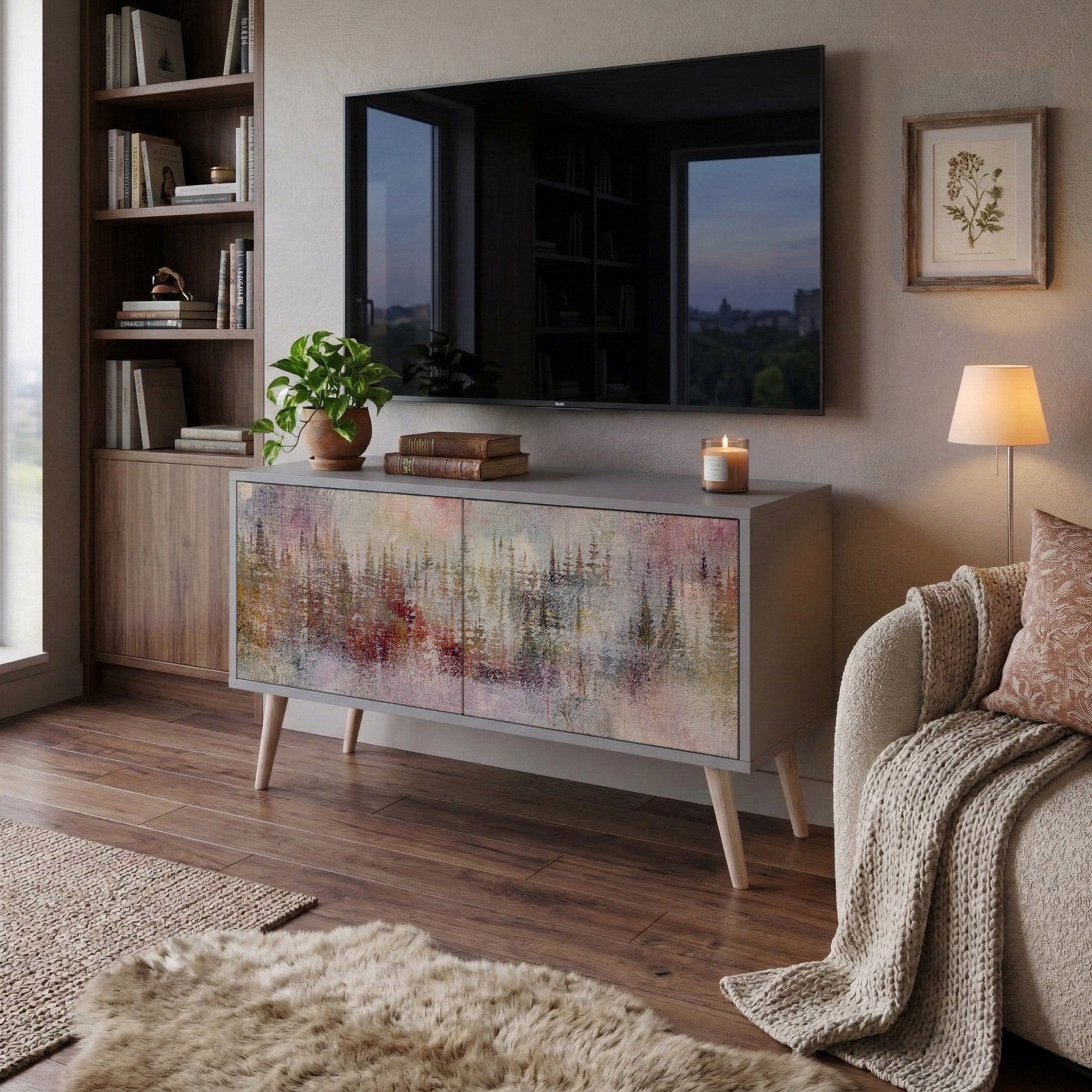 VEILED SUMMIT Συμπαγές έπιπλο τηλεόρασης 2-θυρών