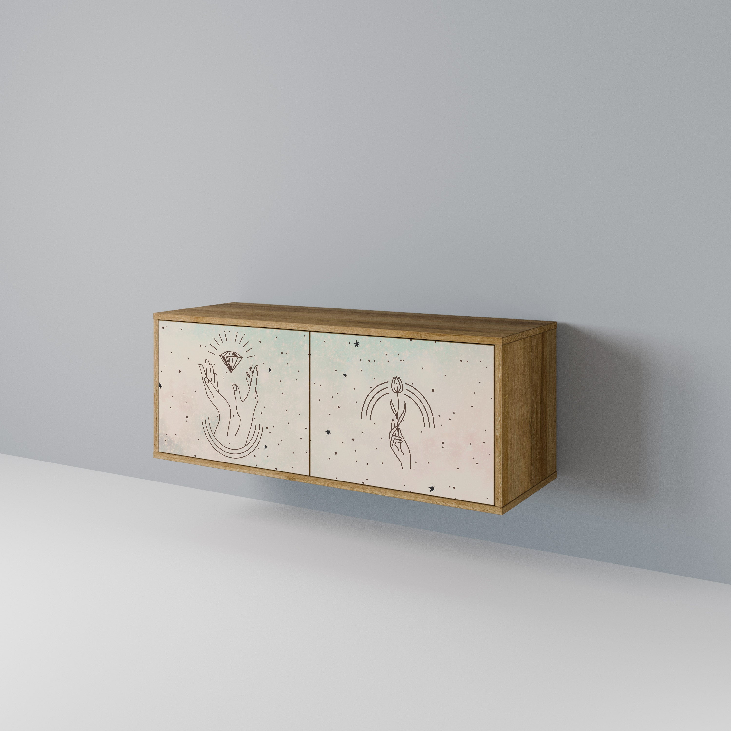 DELICATE BEAUTY Συμπαγές έπιπλο τηλεόρασης 2-θυρών