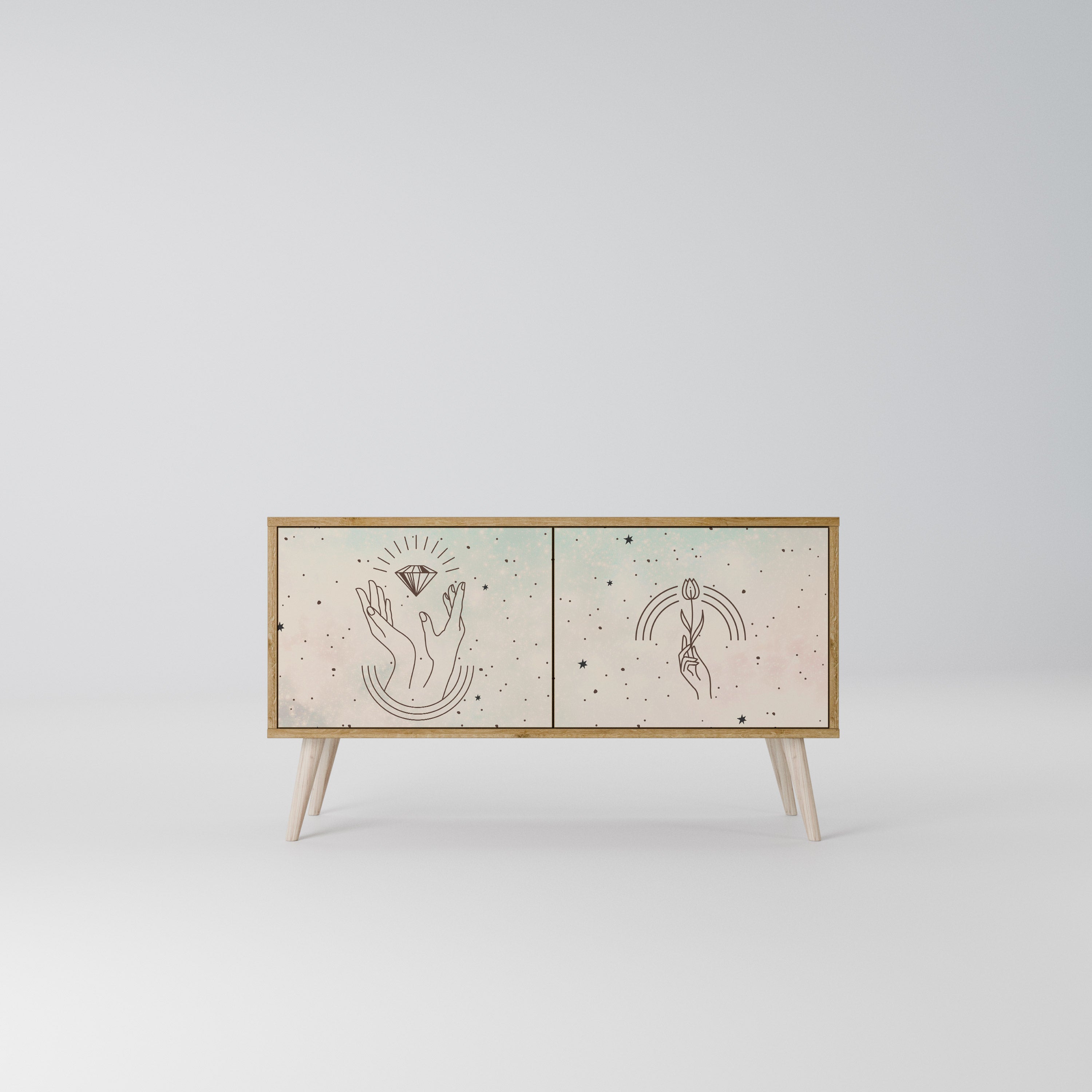 DELICATE BEAUTY Συμπαγές έπιπλο τηλεόρασης 2-θυρών