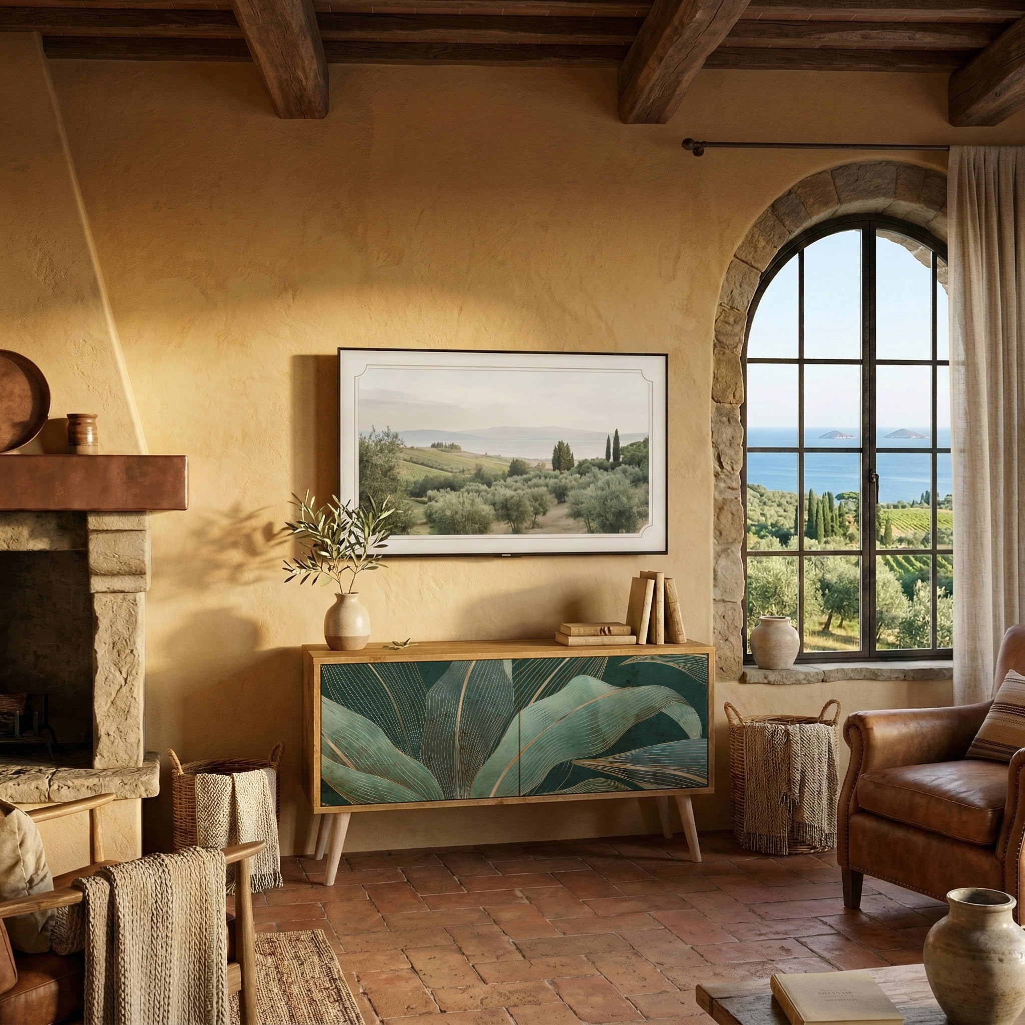 ROYAL GREEN Συμπαγές έπιπλο τηλεόρασης 2-θυρών