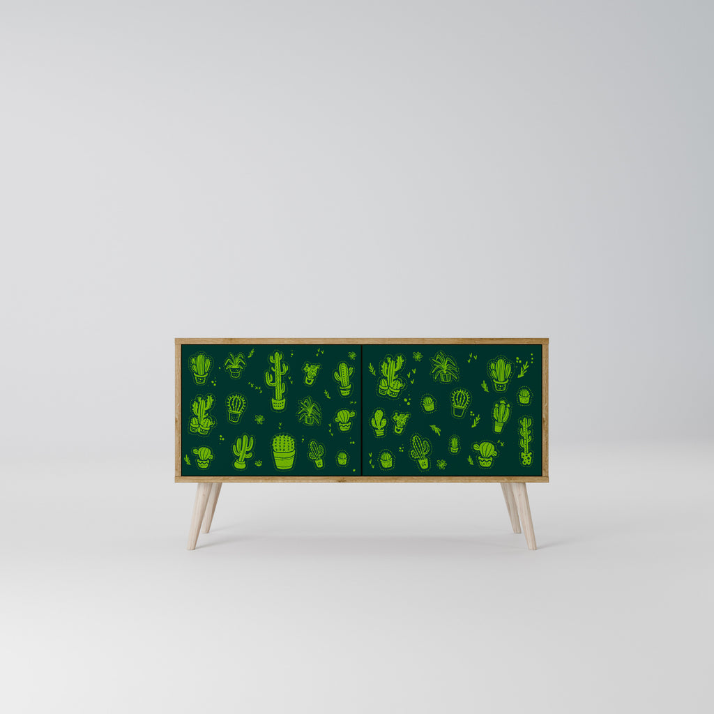 DESERT GREEN Compact 2-Door TV Cabinet