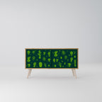 DESERT GREEN Compact 2-Door TV Cabinet