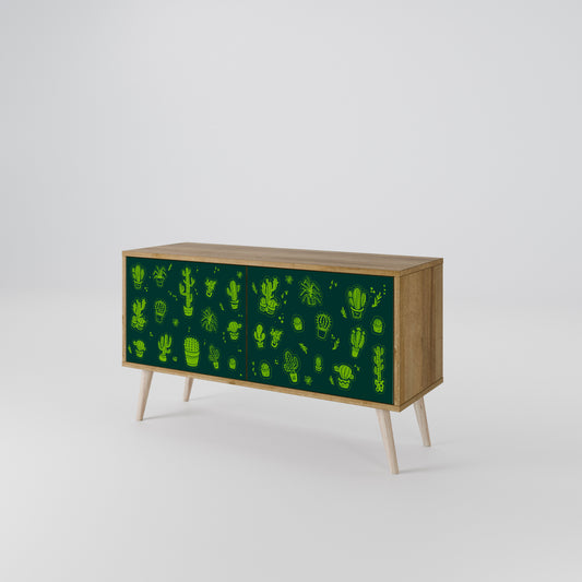 DESERT GREEN Compact 2-Door TV Cabinet