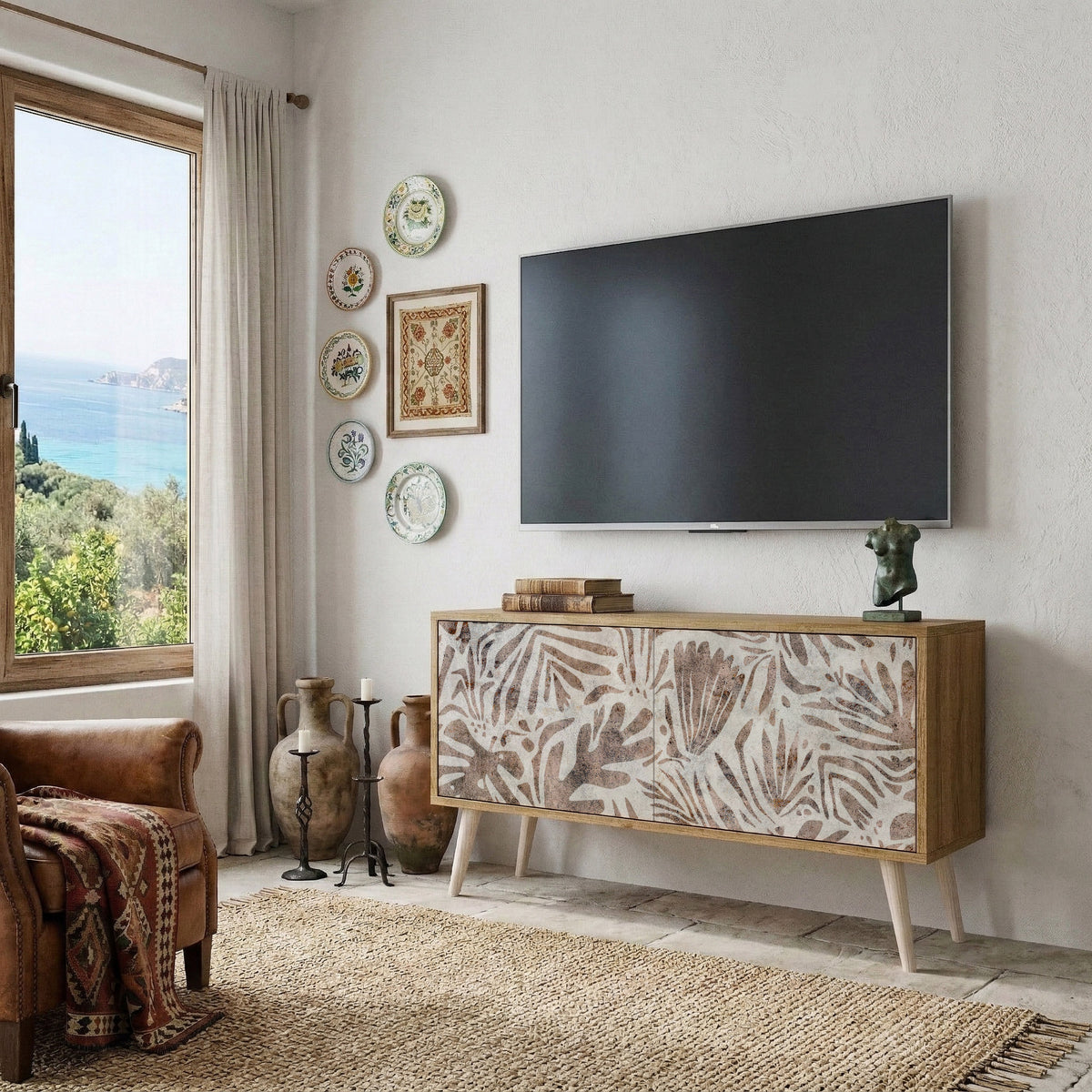 PASSING TIME Compact 2-Door TV Cabinet