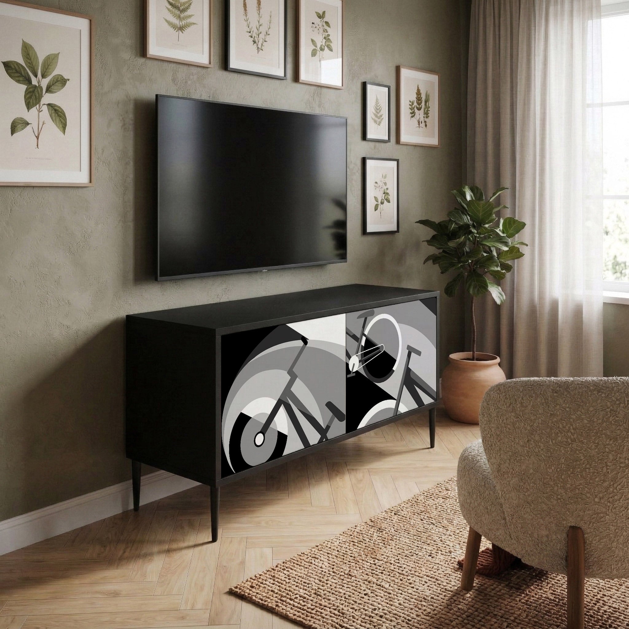 BIKE ENERGY Συμπαγές έπιπλο τηλεόρασης 2-θυρών