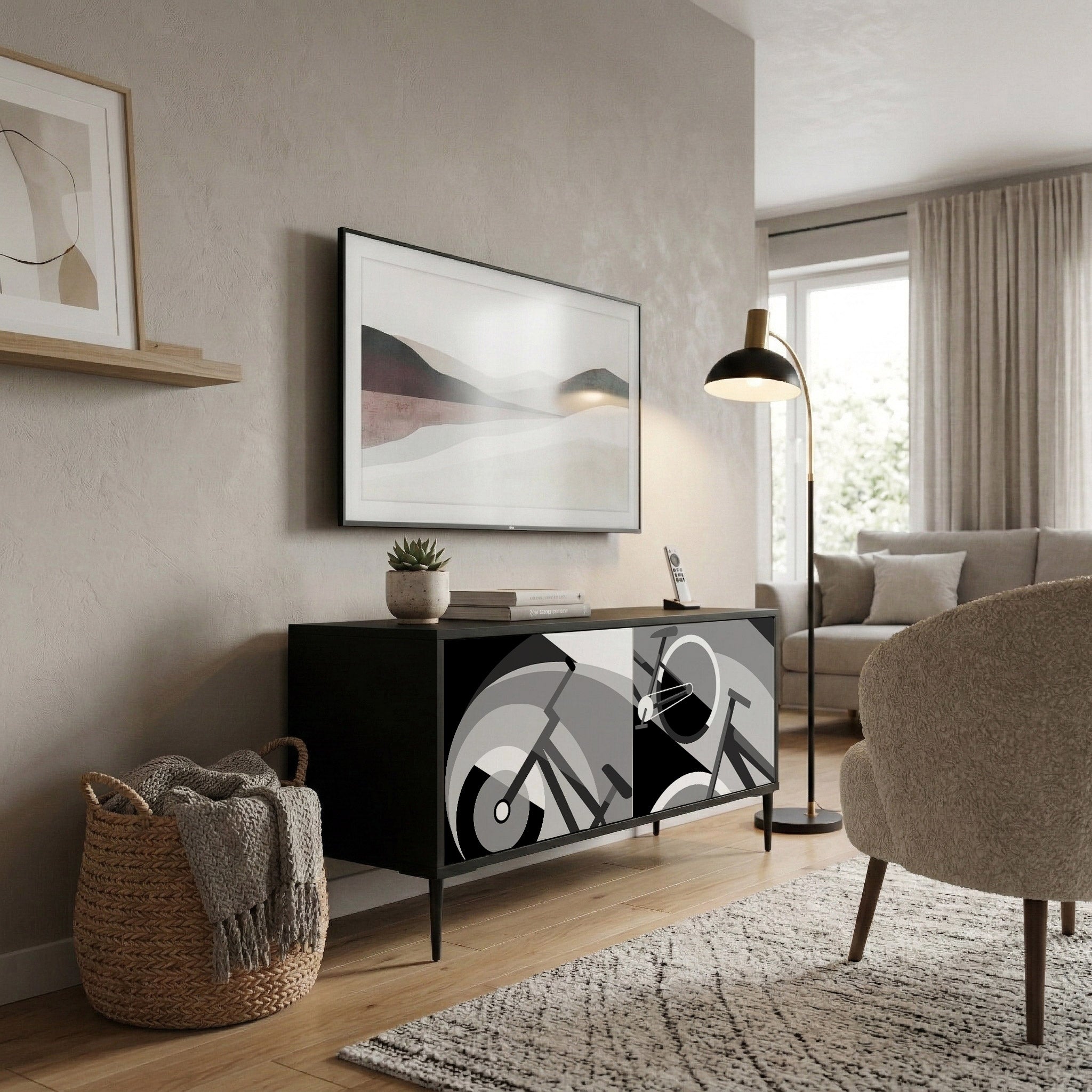 BIKE ENERGY Συμπαγές έπιπλο τηλεόρασης 2-θυρών